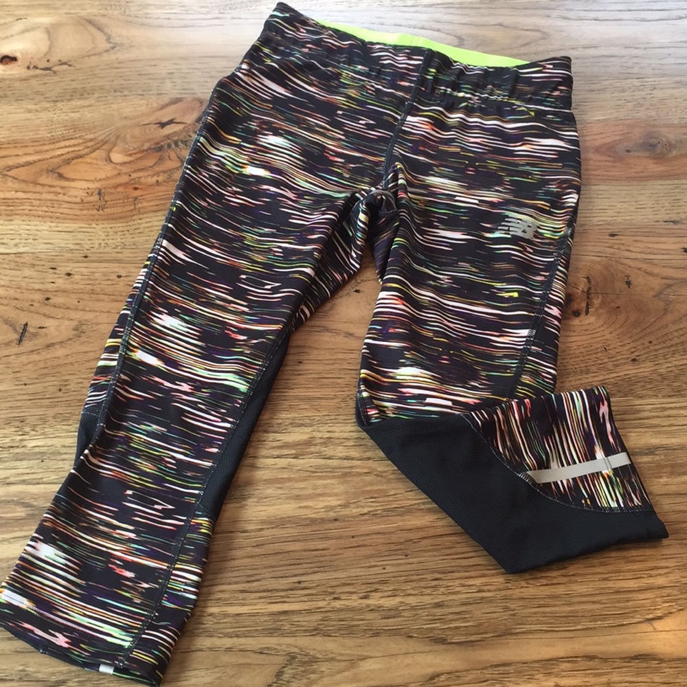 New Balance Crop Leggings with Mesh & Pocket